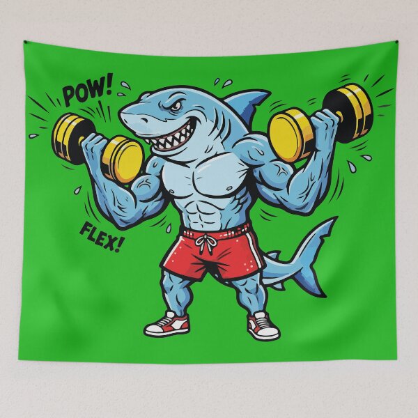 Item preview, Gym Shark Lifting Weights Bodybuilder designed and sold by BrownHorse90s.