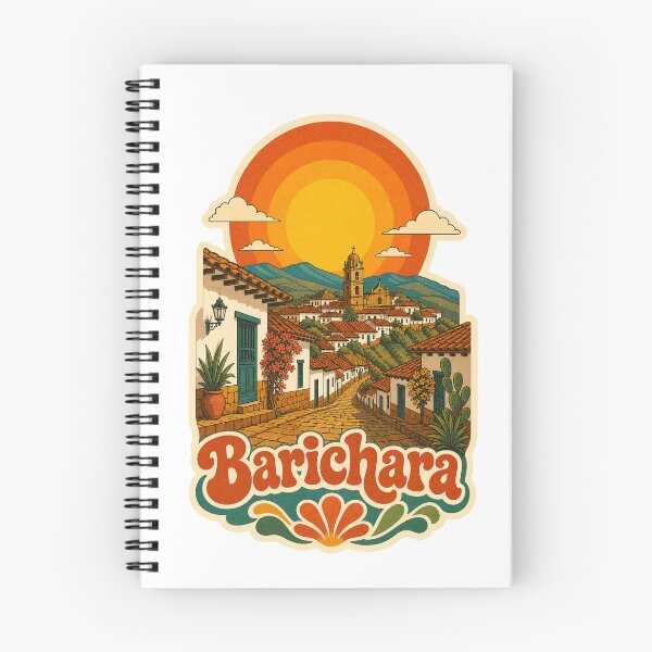 Item preview, Barichara Colombia Travel Souvenir - Retro Illustration designed and sold by VisualArtsOasis.