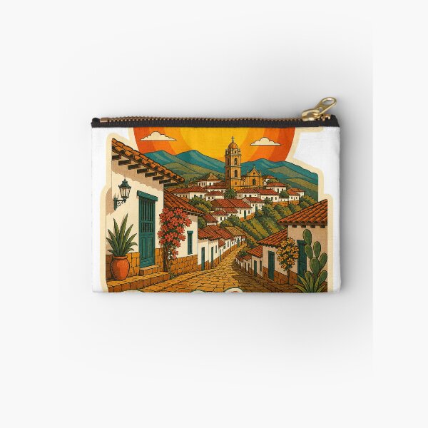 Item preview, Barichara Colombia Travel Souvenir - Retro Illustration designed and sold by VisualArtsOasis.