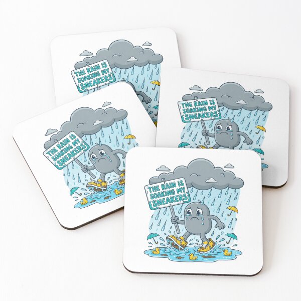 Item preview, The Rain Is Soaking My Sneakers Funny Sticker Souvenir Summer Edition designed and sold by Imaginarium of Chaos falcon88 .