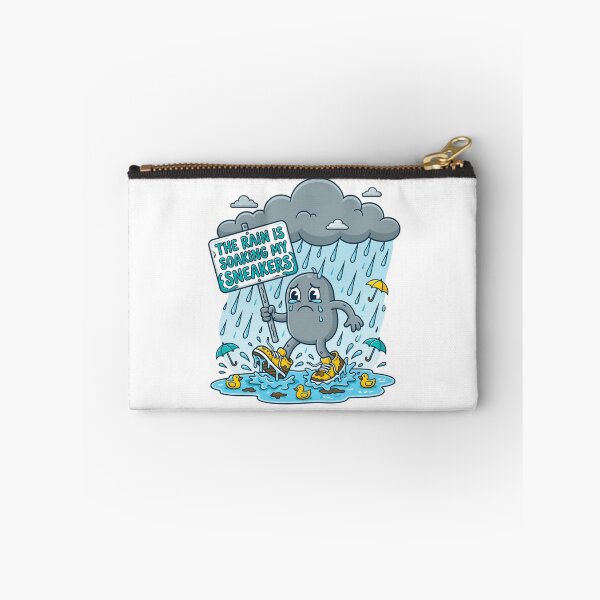 Item preview, The Rain Is Soaking My Sneakers Funny Sticker designed and sold by Imaginarium of Chaos falcon88 .