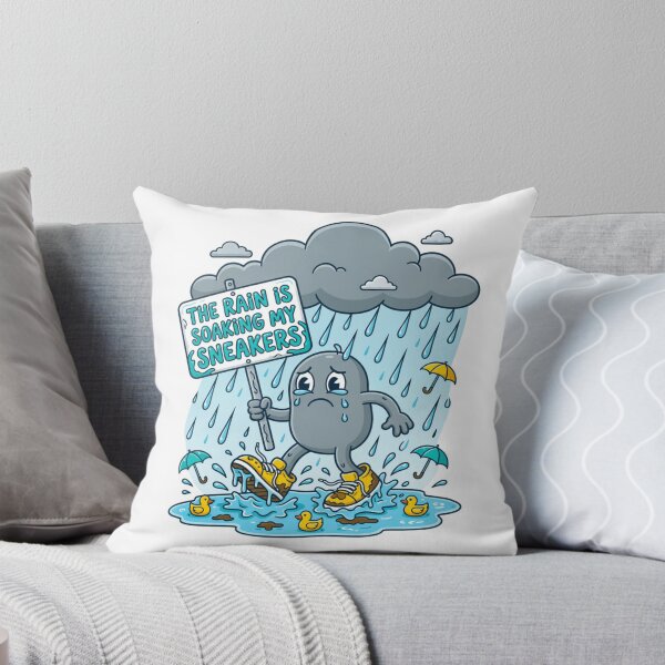 Item preview, The Rain Is Soaking My Sneakers Funny Sticker designed and sold by Imaginarium of Chaos falcon88 .