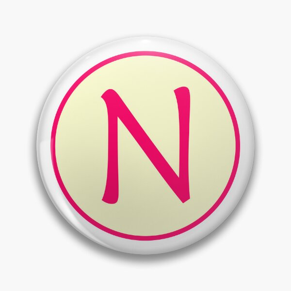 Item preview, Pink Alphabet Letter N Circle designed and sold by Jeallan Designs.