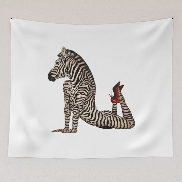 Item preview, Surreal Zebra Woman Optical Illusion Fashion Art T-Shirt designed and sold by blawdi.