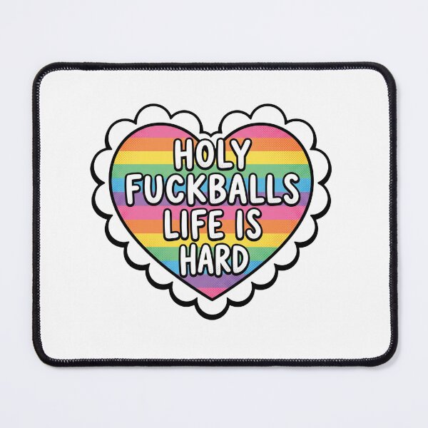 Item preview, Holy Fuckballs Life Is Hard Pastel Rainbow Heart designed and sold by AdyKurniawan.