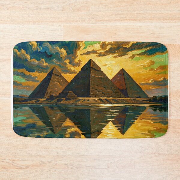 Item preview, The Egyptian Pyramids of Giza on the Nile designed and sold by VoidVeilStudio.