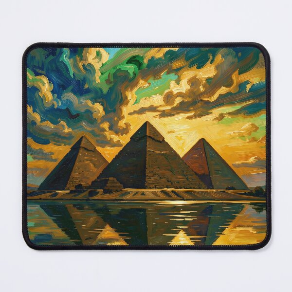 Item preview, The Egyptian Pyramids of Giza on the Nile designed and sold by VoidVeilStudio.