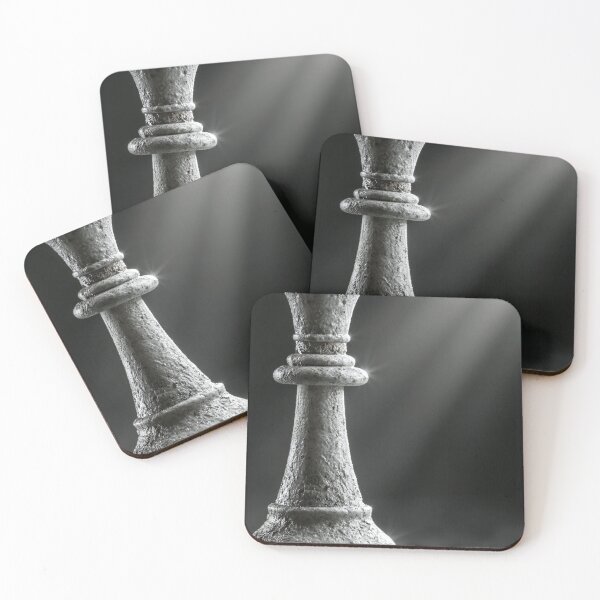 Item preview, Checkmate - Moody Black and White Chess Art designed and sold by DukaveArt .