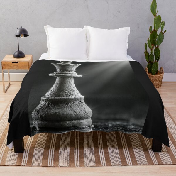 Item preview, Checkmate - Moody Black and White Chess Art designed and sold by DukaveArt .