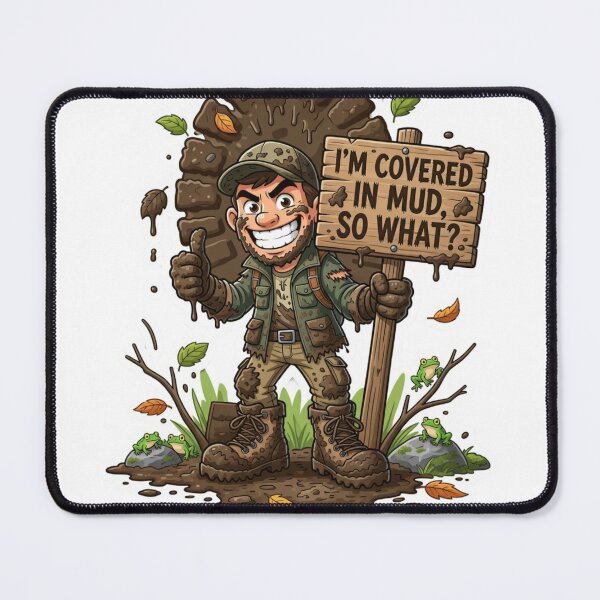 Item preview, I'm Covered In Mud So What Funny Sticker designed and sold by Imaginarium of Chaos falcon88 .