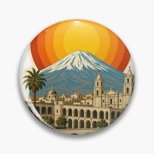 Item preview, Arequipa Peru Travel Souvenir - Retro Illustration designed and sold by VisualArtsOasis.