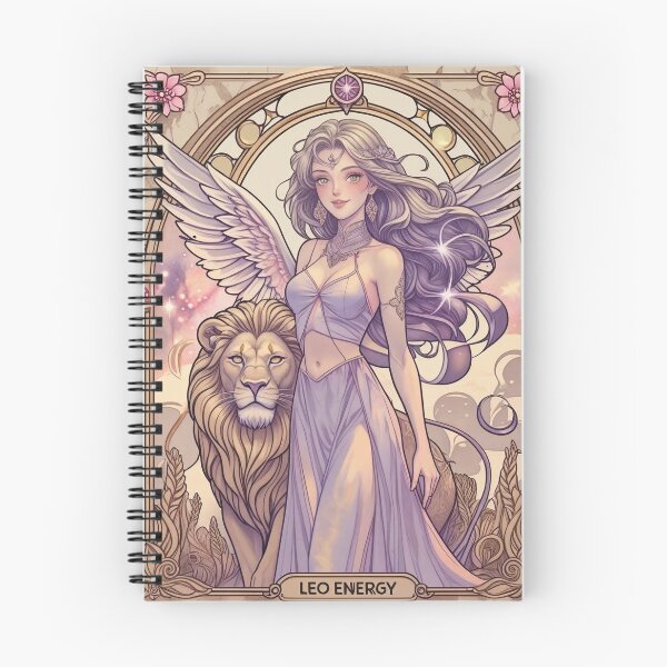 Item preview, Fantasy Angel Girl With Lion – Pastel Purple Aesthetic Art Print | Leo Zodiac Goddess with Lion Art | Leo Energy Celestial Astrology Illustration | Anime Fantasy Girl  designed and sold by RSDigitalPrintDesign.