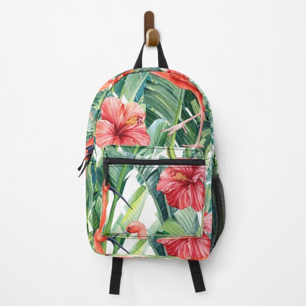 Item preview, Tropical Flamingo & Hibiscus Pattern designed and sold by behappyandrelax.