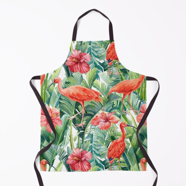 Item preview, Tropical Flamingo & Hibiscus Pattern designed and sold by behappyandrelax.