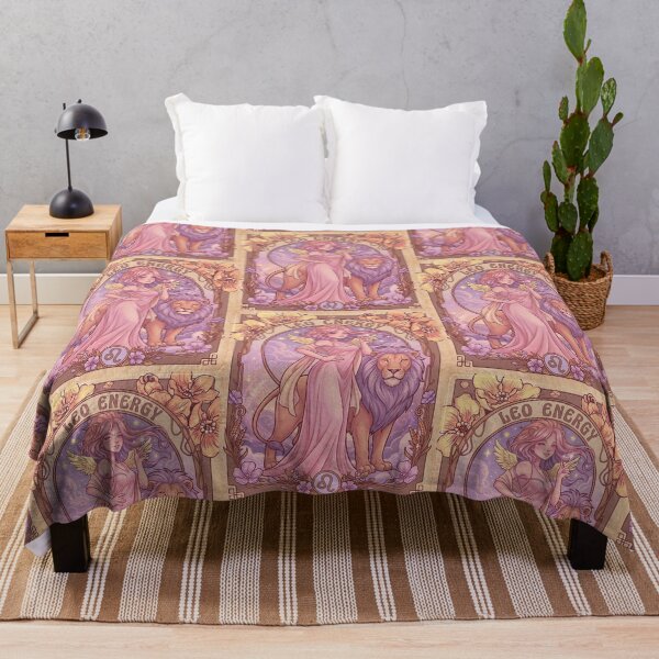 Item preview, Fantasy Angel Girl With Lion – Pastel Purple Aesthetic Art Print | Leo Zodiac Goddess with Lion Art | Leo Energy Celestial Astrology Illustration | Anime Fantasy Girl designed and sold by RSDigitalPrintDesign.