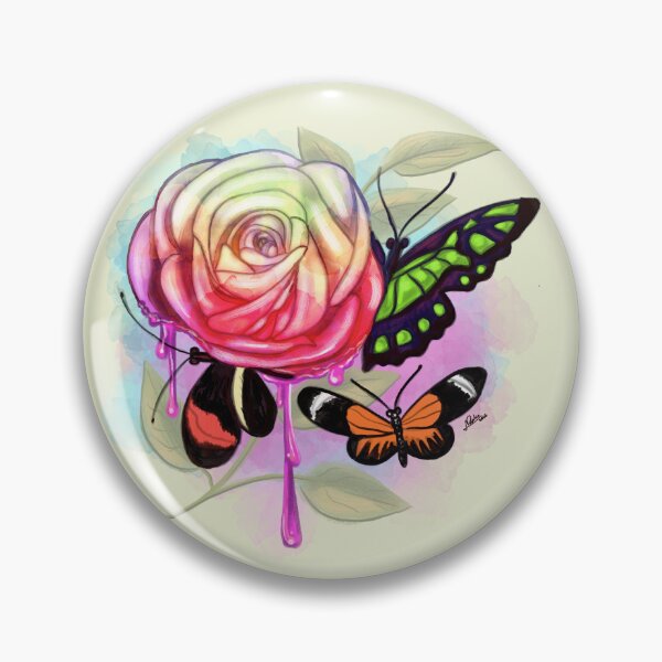 Item preview, Colorful rose full of butterflies  designed and sold by Konopikyu.