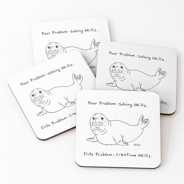 Item preview, Neil the Seal- Poor problem solving skills.. elite problem creation skills  designed and sold by Rob Price.