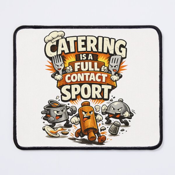 Item preview, Catering Is a Full Contact Sport - Funny Chef Kitchen designed and sold by SidTastic .