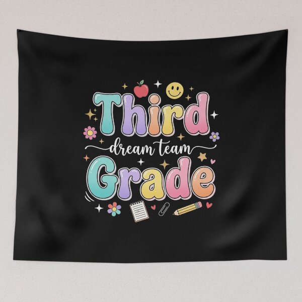 Item preview, Preppy Third Grade Dream Team Back to School Teachers Kids T-Shirt | Cute Classroom Graphic Gift designed and sold by Trendably.