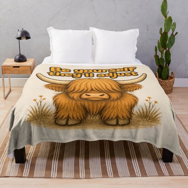 Item preview, Be Yourself, They’ll Adjust Highland Cow designed and sold by ChirpInc.