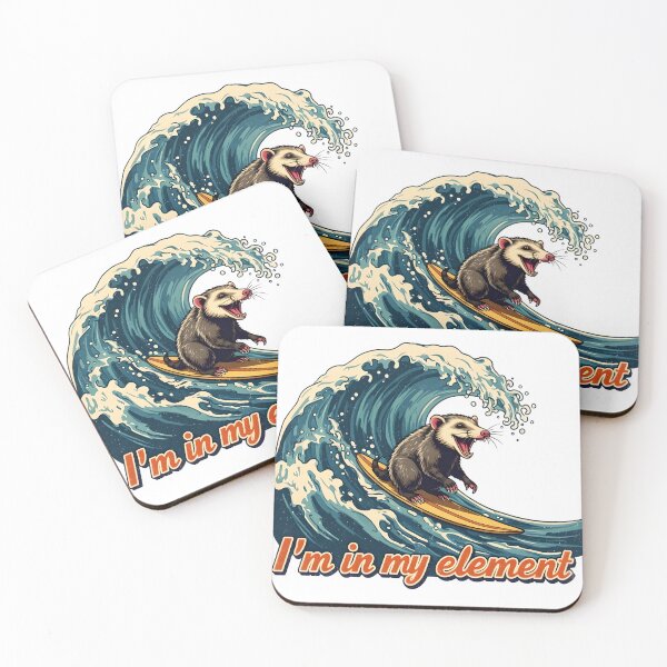 Item preview, I'm in my element - Opossum on the surfboard designed and sold by ParadoxParadox.