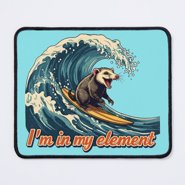 Item preview, I'm in my element - Opossum on the surfboard designed and sold by ParadoxParadox.