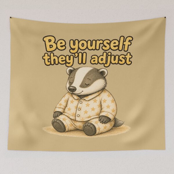 Item preview, Be Yourself, They’ll Adjust Badger designed and sold by ChirpInc.