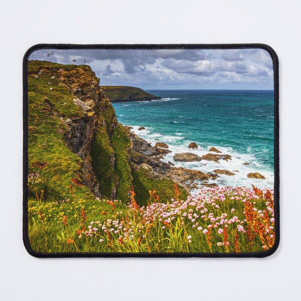 Item preview, Wildflowers and Dramatic Cliffs at Hell's Mouth, Cornwall, England designed and sold by Paul Thompson Photography.