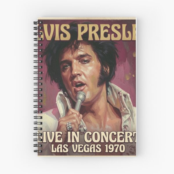Item preview, Elvis Presley Live in Concert Las Vegas 1970 Retro Poster designed and sold by ElvisVintagePosters.