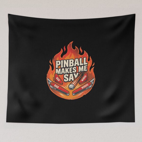 Item preview, Pinball Makes Me Say Bad Words Retro Arcade designed and sold by AdyKurniawan.