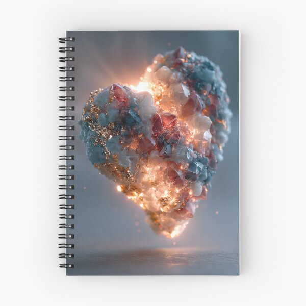 Item preview, Glowing Crystal Heart - Magical Gemstone Art designed and sold by DukaveArt .