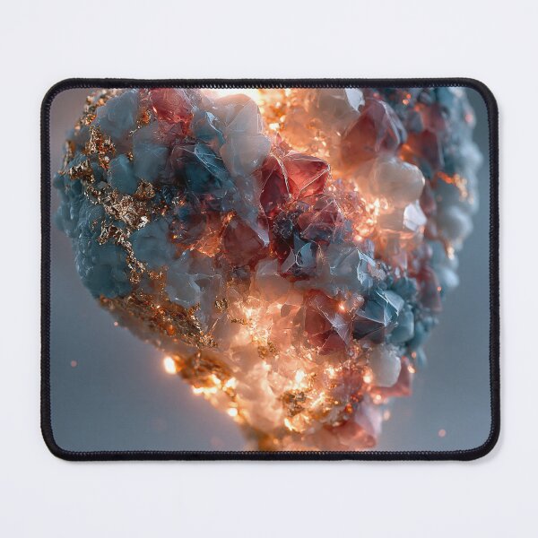 Item preview, Glowing Crystal Heart - Magical Gemstone Art designed and sold by DukaveArt .