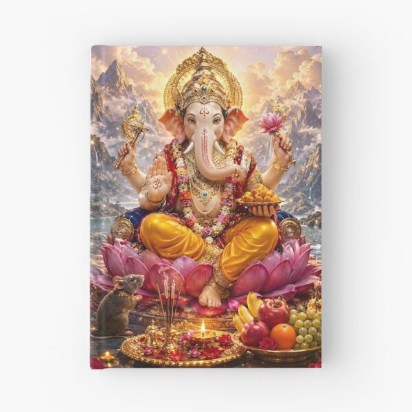 Item preview, Lord Ganesha Lotus Wall Art Print designed and sold by hutofdesigns.