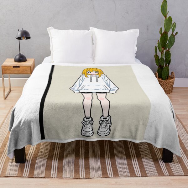 Item preview, Fashion - Girl with Yellow Hair White Hoodie Bike Shorts designed and sold by AnimeShin.