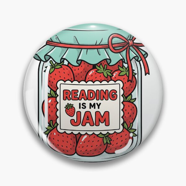 Item preview, Reading Is My Jam Retro Strawberry Bookworm Design designed and sold by AdyKurniawan.