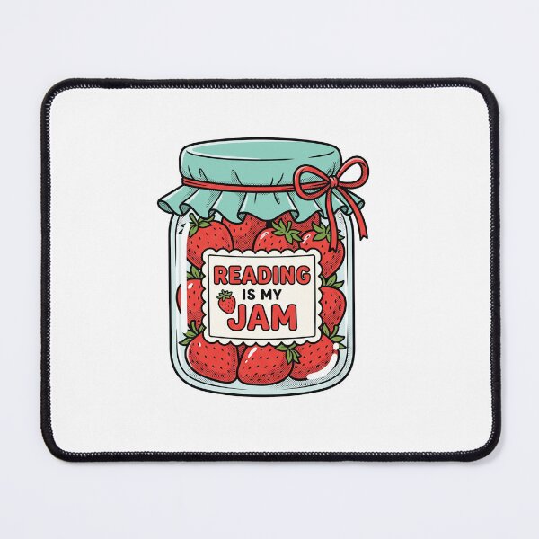Item preview, Reading Is My Jam Retro Strawberry Bookworm Design designed and sold by AdyKurniawan.