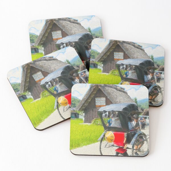 Item preview, Shirakawa-go Straw House and Rickshaw designed and sold by Crafted-by-Nico.