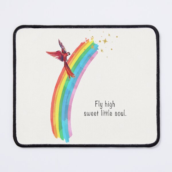 Item preview, Loving Macaw Rainbow Bridge Watercolor Memorial Gift designed and sold by Paw-Soul.