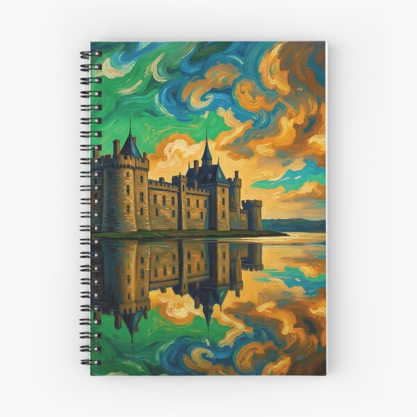 Item preview, A castle by the lake against a stunning backdrop of clouds designed and sold by VoidVeilStudio.