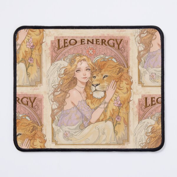 Item preview, Leo Zodiac Goddess with Lion Art | Leo Energy Celestial Astrology Illustration | Anime Fantasy Girl | Horoscope Zodiac Wall Art | Leo Birthday Gift | Art Nouveau Decor designed and sold by RSDigitalPrintDesign.