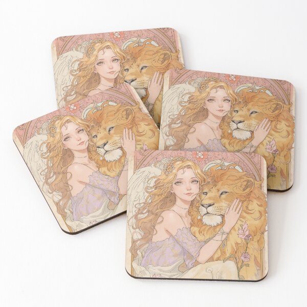 Item preview, Leo Zodiac Goddess with Lion Art | Leo Energy Celestial Astrology Illustration | Anime Fantasy Girl | Horoscope Zodiac Wall Art | Leo Birthday Gift | Art Nouveau Decor designed and sold by RSDigitalPrintDesign.
