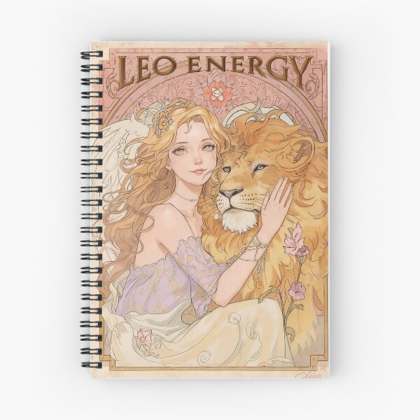 Item preview, Leo Zodiac Goddess with Lion Art | Leo Energy Celestial Astrology Illustration | Anime Fantasy Girl | Horoscope Zodiac Wall Art | Leo Birthday Gift | Art Nouveau Decor designed and sold by RSDigitalPrintDesign.