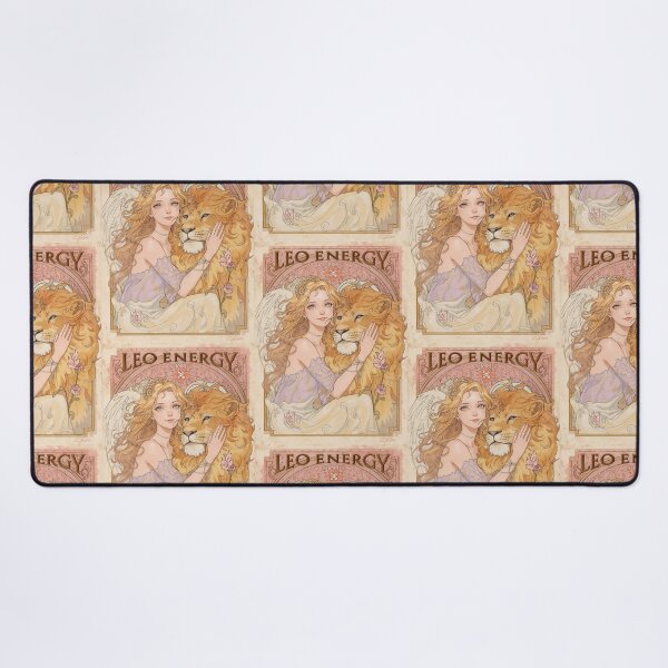 Item preview, Leo Zodiac Goddess with Lion Art | Leo Energy Celestial Astrology Illustration | Anime Fantasy Girl | Horoscope Zodiac Wall Art | Leo Birthday Gift | Art Nouveau Decor designed and sold by RSDigitalPrintDesign.