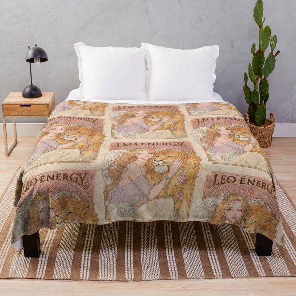 Item preview, Leo Zodiac Goddess with Lion Art | Leo Energy Celestial Astrology Illustration | Anime Fantasy Girl | Horoscope Zodiac Wall Art | Leo Birthday Gift | Art Nouveau Decor designed and sold by RSDigitalPrintDesign.