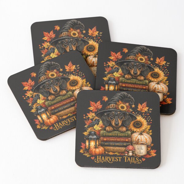 Item preview, Cute Dachshund Halloween Witch Fall Book Lover designed and sold by Cute & Sassy Custom Gifting Boutiques.