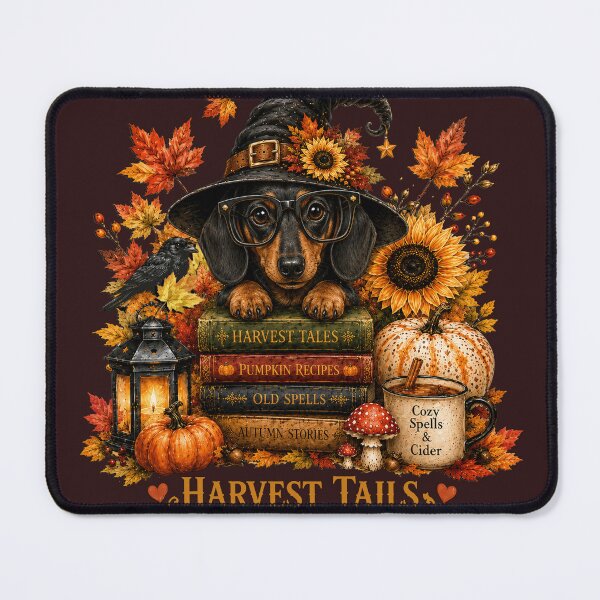 Item preview, Cute Dachshund Halloween Witch Fall Book Lover designed and sold by Cute & Sassy Custom Gifting Boutiques.
