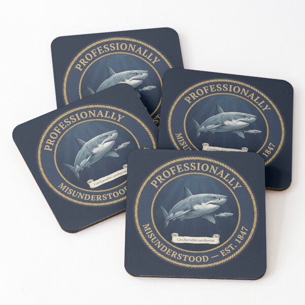 Item preview, Professionally Misunderstood Shark Club Humor Badge designed and sold by CalmCapy Co.