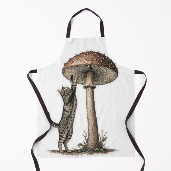 Item preview, Brow Capped Fungi and A Cute Kitty designed and sold by Designs By Ms Mal_Tas.