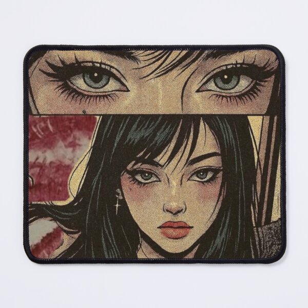 Item preview, Anime Eyes and Red Lips Collage designed and sold by SarvynStudio.