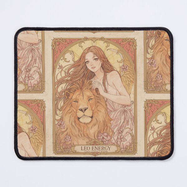 Item preview, Leo Zodiac Goddess with Lion Art | Leo Energy Celestial Astrology Illustration | Anime Fantasy Girl | Horoscope Zodiac Wall Art | Leo Birthday Gift | Art Nouveau Decor designed and sold by RSDigitalPrintDesign.